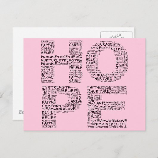 Der Geist der Hoffnung (Schwarzer Text) Postkarte (Vorne/Hinten)