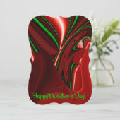 Der Geist der Liebe und Hoffnung Abstrakte 3D Rain Einladung (Stehend Vorderseite)