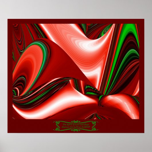 Der Geist der Liebe und Hoffnung Abstrakte 3D Rain Poster (Vorne)