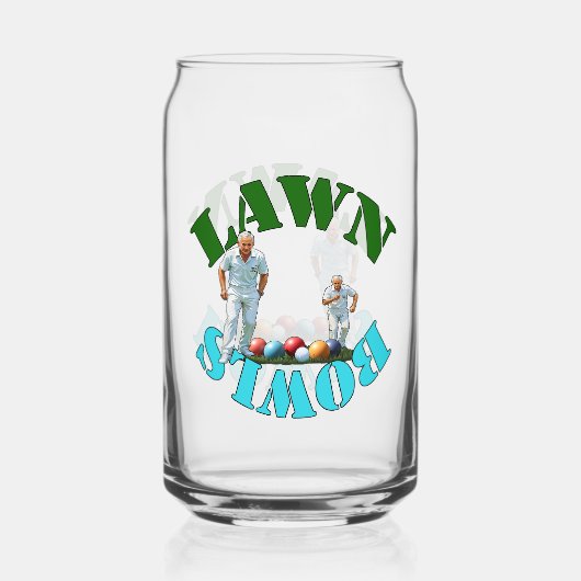 Der Geist der Rasenschüsseln: Bowler und Bowls Dosenglas (Vorderseite)