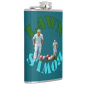 Der Geist der Rasenschüsseln: Bowler und Bowls Flachmann (Rechts)