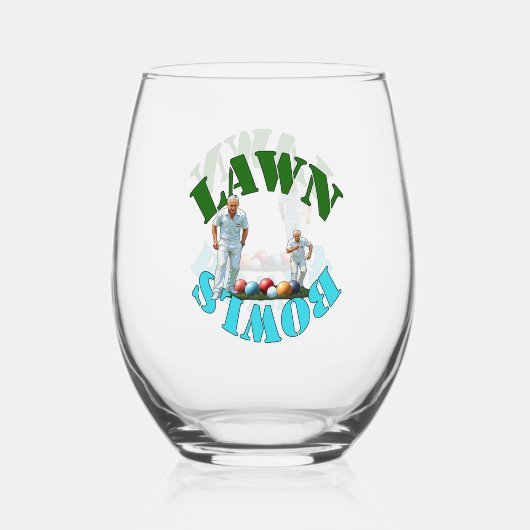 Der Geist der Rasenschüsseln: Bowler und Bowls Weinglas Ohne Stiel (Vorderseite)