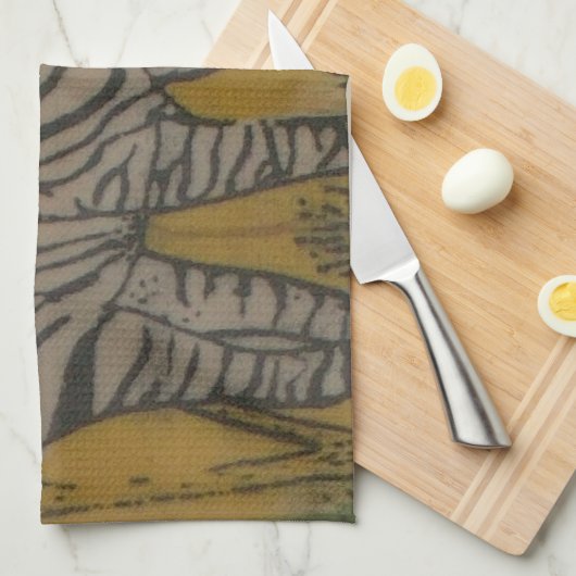 Der Geist der Serengeti: Zebra Weiden im Mara Geschirrtuch (Viertel Falte)