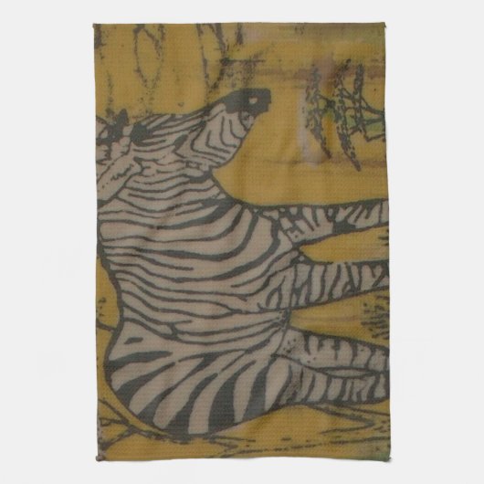 Der Geist der Serengeti: Zebra Weiden im Mara Geschirrtuch (Vertikal)