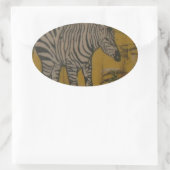 Der Geist der Serengeti: Zebra Weiden im Mara Ovaler Aufkleber (Tasche)