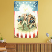 Der Geist der US-Flagge des 76 Soldier Drummer Boy Leinwanddruck (Insitu (Wohnzimmer))