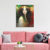 Der Geist der Weihnachten Schöne Frau Leinwanddruck (Insitu (Wohnzimmer))