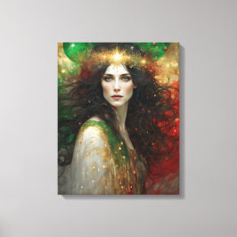 Der Geist der Weihnachten Schöne Frau Leinwanddruck