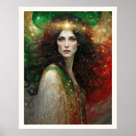 Der Geist der Weihnachten Schöne Frau Poster