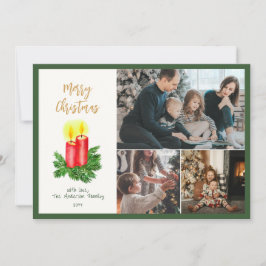 Der Geist der Weihnachts-Adventskerzen 3 Foto Feiertagskarte