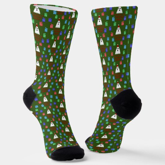 Der Geist der Weihnachtsgeschenke Funny Gemustert Socken (Gewinkelt)