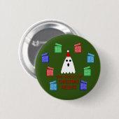 Der Geist der Weihnachtsgeschenke lustig Button (Vorne & Hinten)