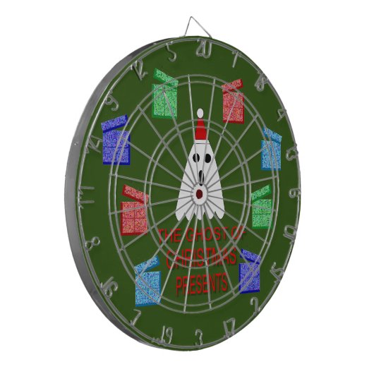 Der Geist der Weihnachtsgeschenke lustig Dartscheibe (Vorderseite Links)