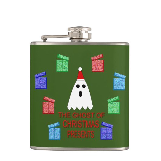Der Geist der Weihnachtsgeschenke lustig Flachmann (Vorderseite)