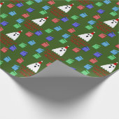 Der Geist der Weihnachtsgeschenke lustig Geschenkpapier (Ecke)