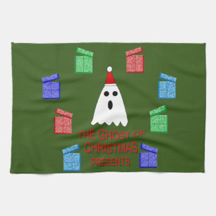 Der Geist der Weihnachtsgeschenke lustig Geschirrtuch