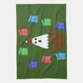 Der Geist der Weihnachtsgeschenke lustig Geschirrtuch (Vertikal)