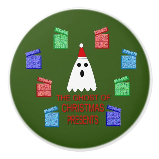 Der Geist der Weihnachtsgeschenke lustig Keramikknauf (Vorderseite)