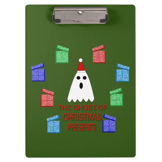 Der Geist der Weihnachtsgeschenke lustig Klemmbrett (Vorderseite)