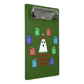 Der Geist der Weihnachtsgeschenke lustig Mini Klemmbrett (Schrägansicht)