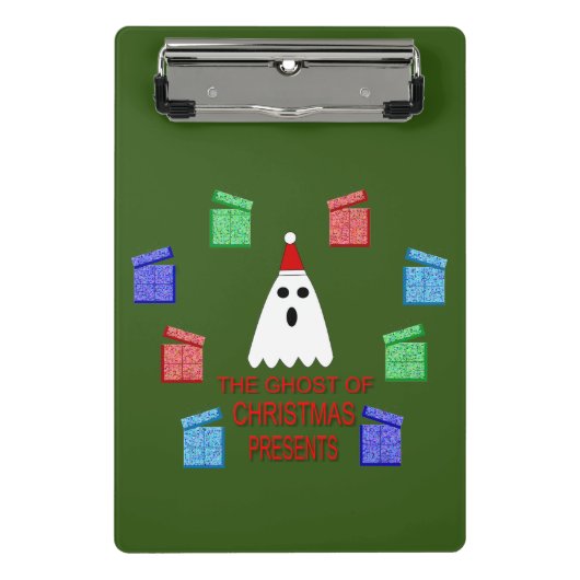 Der Geist der Weihnachtsgeschenke lustig Mini Klemmbrett (Vorderseite)