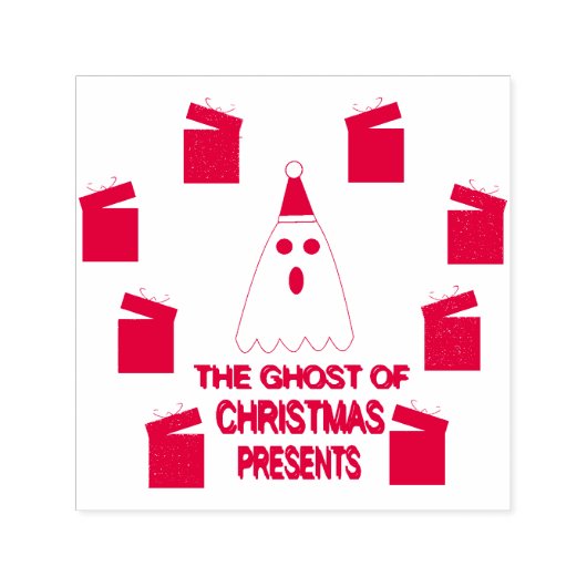 Der Geist der Weihnachtsgeschenke lustig Permastempel (Design)