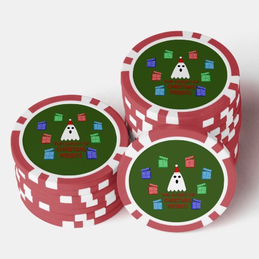 Der Geist der Weihnachtsgeschenke lustig Pokerchips (Stapel)