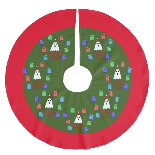 Der Geist der Weihnachtsgeschenke lustig Polyester Weihnachtsbaumdecke (Vorderseite)