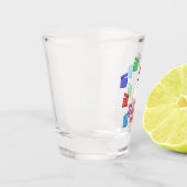 Der Geist der Weihnachtsgeschenke lustig Schnapsglas (Links)