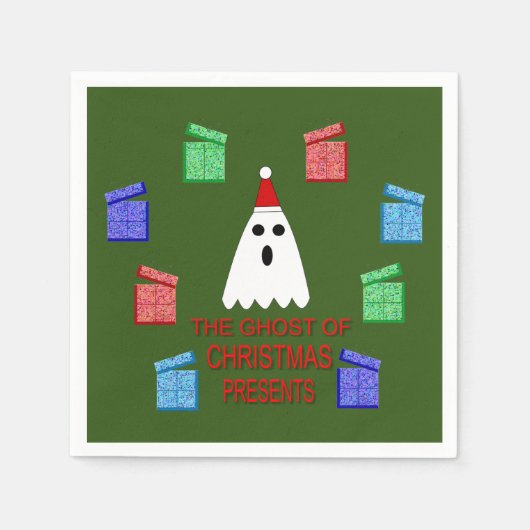 Der Geist der Weihnachtsgeschenke lustig Serviette (Vorderseite)
