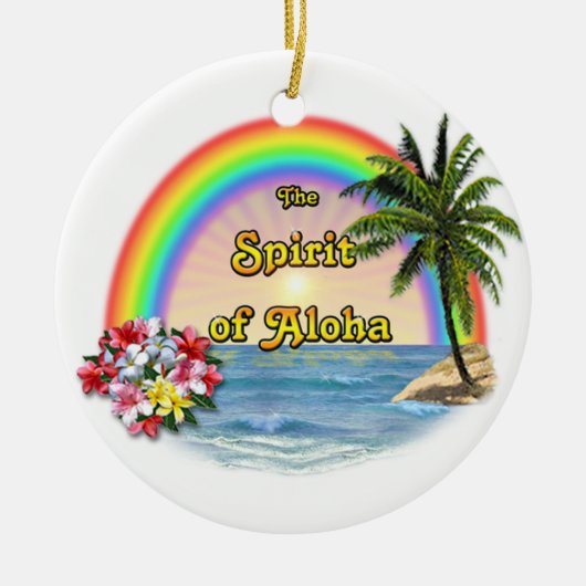 Der Geist des Aloha-Ornaments Keramikornament (Vorne)
