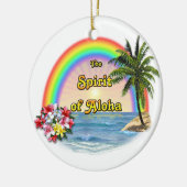 Der Geist des Aloha-Ornaments Keramikornament (Links)