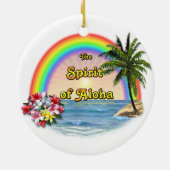 Der Geist des Aloha-Ornaments Keramikornament (Hinten)