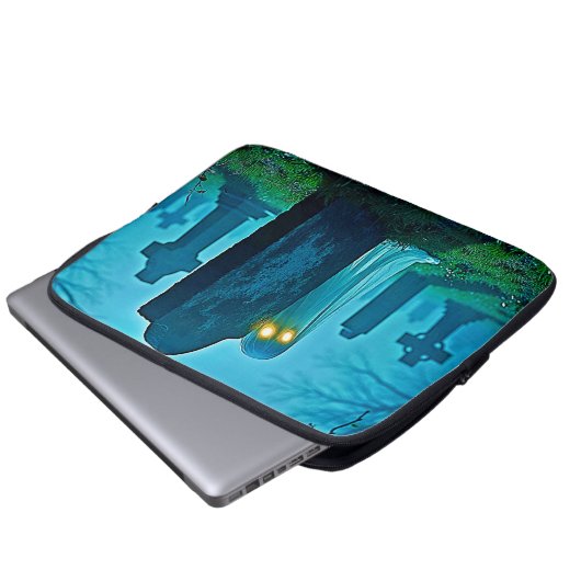 Der Geist des Friedhofs Laptopschutzhülle (Vorne Knopf)