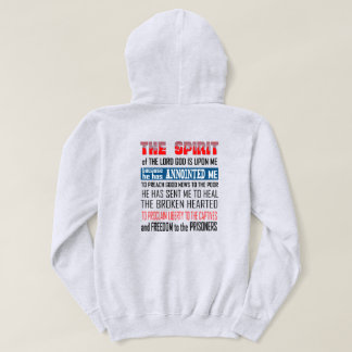 Der Geist des Herrn, Gottes, ist auf mich Christli Hoodie