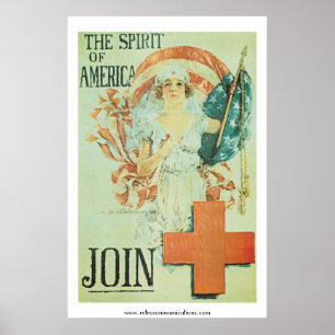 Der Geist des Vintagen rotes Kreuz-Plakats Poster