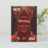 Der Geist des Vintagen Stils. Einladung (Stehend Vorderseite)