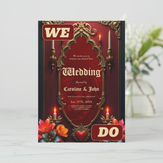 Der Geist des Vintagen Stils. Einladung (Stehend Vorderseite)