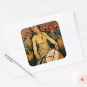 Der Geist des weiblichen Powers Quadratischer Aufkleber (Umschlag)