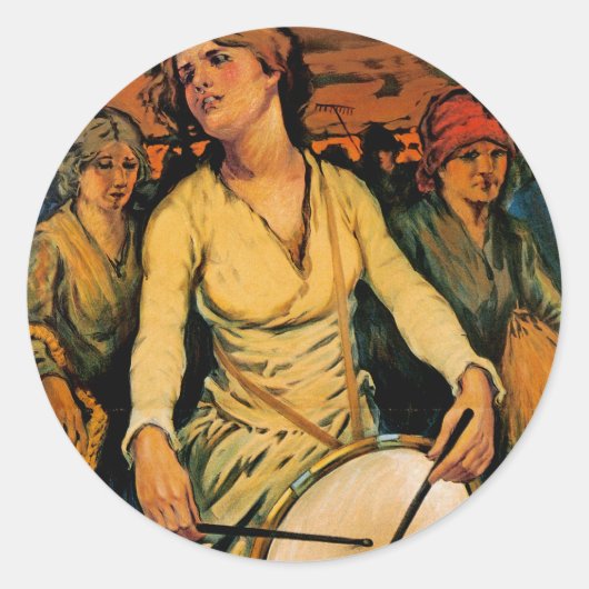 Der Geist des weiblichen Powers Runder Aufkleber (Vorderseite)