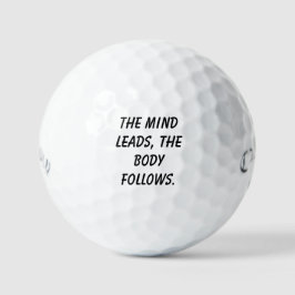 'Der Geist führt, der Körper folgt' Visualisierung Golfball