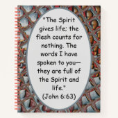 Der Geist gibt Leben: Johannes 6:63 Schrift Notizblock (Vorderseite)