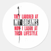 Der Geist hochheben: Motivierend Design Runder Aufkleber (Vorderseite)