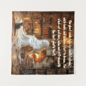 Der Geist im StudienHalloween Wandteppich (Vorderseite (Horizontal))