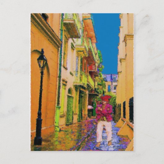 Der Geist in der Piraten-Alley Postkarte (Vorderseite)