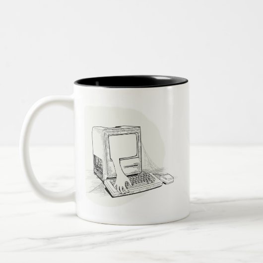 Der Geist in meiner Tasse Maschine"alten Mac" (Links)