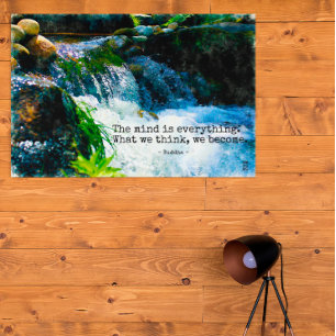 Der Geist ist alles, Motivationszitat Wandkunst Poster