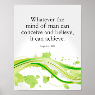 Der Geist kann Motivierend Zitat erzielen Poster