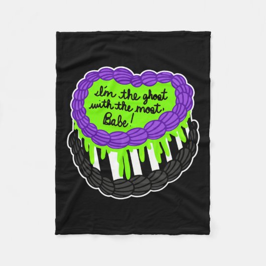 Der Geist mit dem besten Halloween-Tortendesign Fleecedecke (Vorderseite)