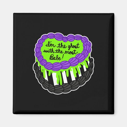 Der Geist mit dem besten Halloween-Tortendesign Magnet (Vorne)